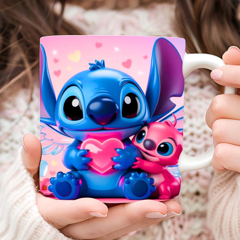 stitch mug wrap, stitch mug png, be mine stitch, stitch sublimation, stitch wrap, stitch valentine, valentine wrap, 3d inflated stitch, bubble puffy stitch, sublimation designs, stitch and lilo,3d stitch valentines, instant download