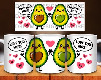 Valentine Mug Wrap PNG, 11oz Mug Wrap Png, Happy Valentine Day 15oz Coffee Mug Png, Valentines Love Couple Design, Digital Download