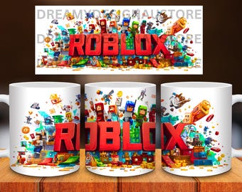 Roblox Mug Wrap: Kids Gaming Sublimation Design (Digital Download)