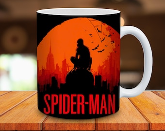 Superheld Becherverpackung: Spider-Man Sublimationsdesign PNG (Digitaler Download)