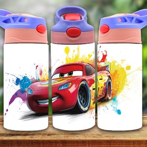 12 Oz car tumbler wrap, Kids Cartoon Tumbler png, Car Sippy Cup 12oz, Race Cars Flip Top Tumbler, 12oz Kids Racing Cars Tumbler Wrap PNG