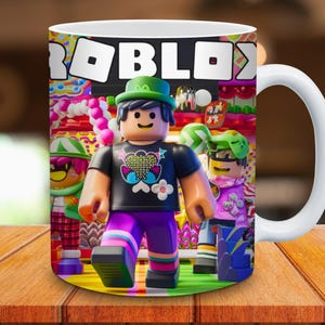 Envoltura para taza con personaje de dibujos animados de videojuegos, paquete de tazas de 11 oz y 15 oz, envoltura de sublimación, descarga digital instantánea, plantilla PNG