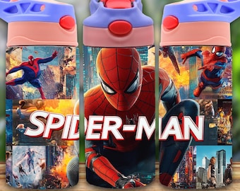 Folia na kubek z motywem Spider-Mana o pojemności 12 uncji: sublimacja dla dzieci w formacie PNG (pobieranie cyfrowe)