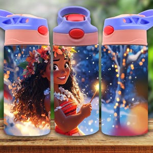 Christmas Cartoon 12oz Kid Tumbler Wrap Png, Cartoon 12oz Flip-top Cup Png, Cartoon 12oz Sippy Cup Png, 12oz Water Bottle Png Sublimation