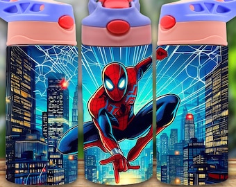 Emballage de gobelet super-héros : gobelet pour gobelet 12 oz pour enfants (téléchargement numérique PNG)