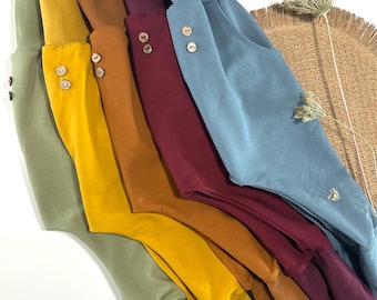 Leichte bequeme Pumphosen, Mitwachshose aus Sommersweat gr. 56/62 - 152/158, perfekt für Frühling und Sommer, mit oder ohne Taschen