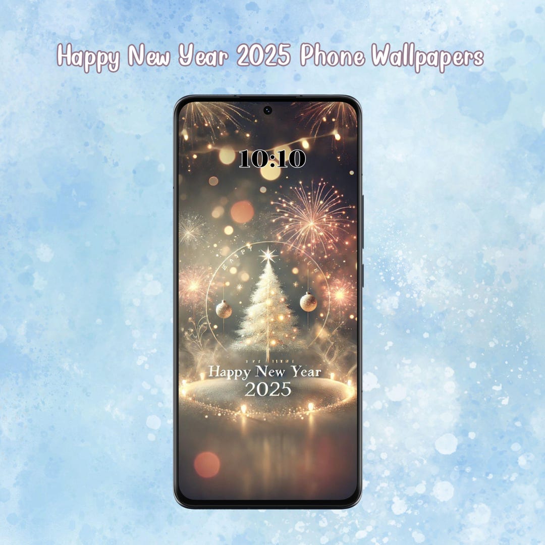 5 Happy New Year 2025 iPhone & Android Wallpapers Etsy