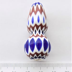 Antique Chevron Venetian Trade Bead  Recarved Art  E1824