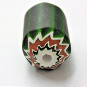RARE Venice Murano Italy 6 Green Layer Trade Bead  E6 Vintage COLLECTOR / Howard Collection