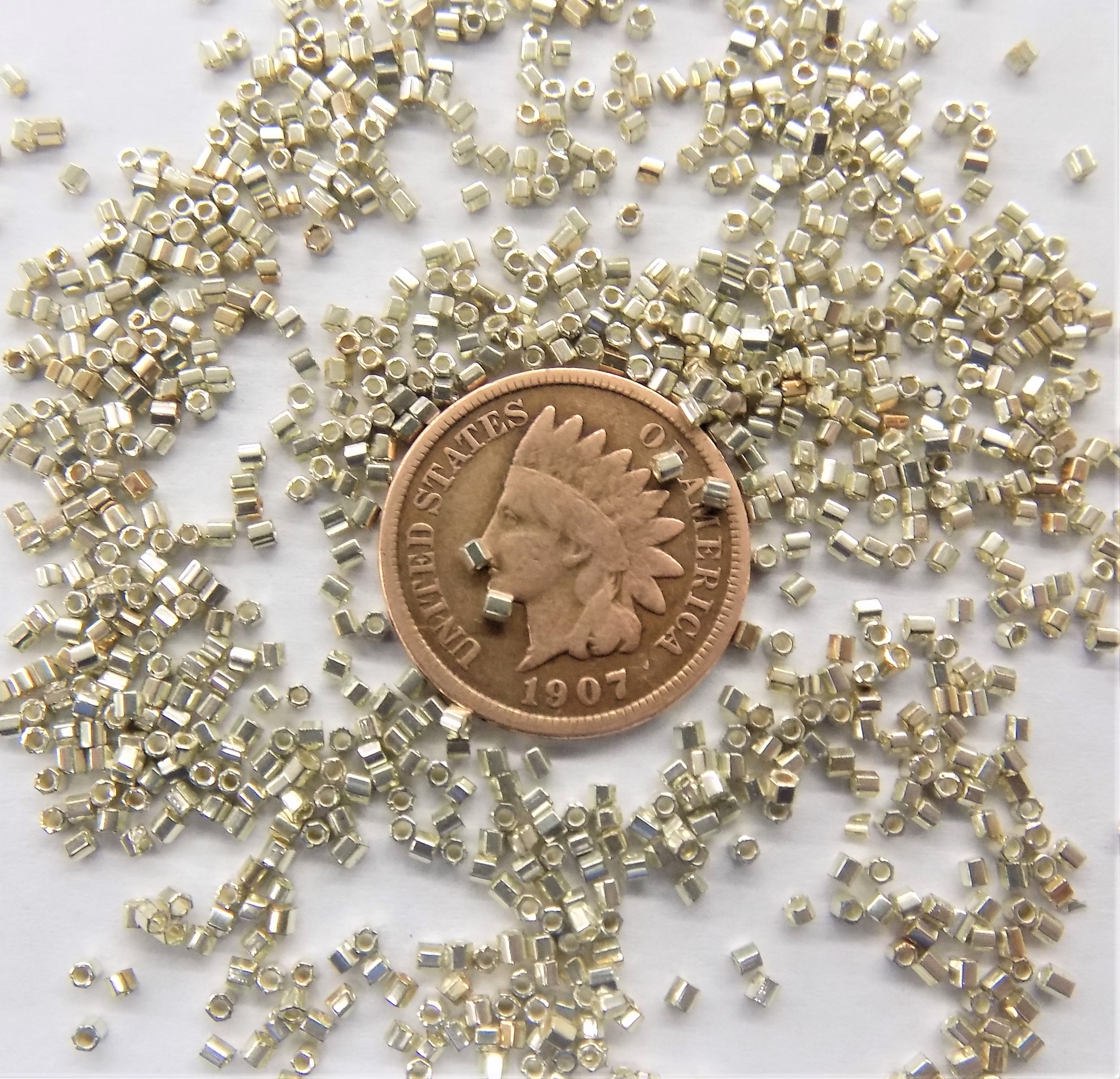 Vintage Silver Color Size 15/0 Hex Beads for Beadwork Etsy