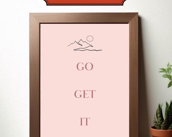 Affirmation Poster, Daily Motivation Art (Digital Download)