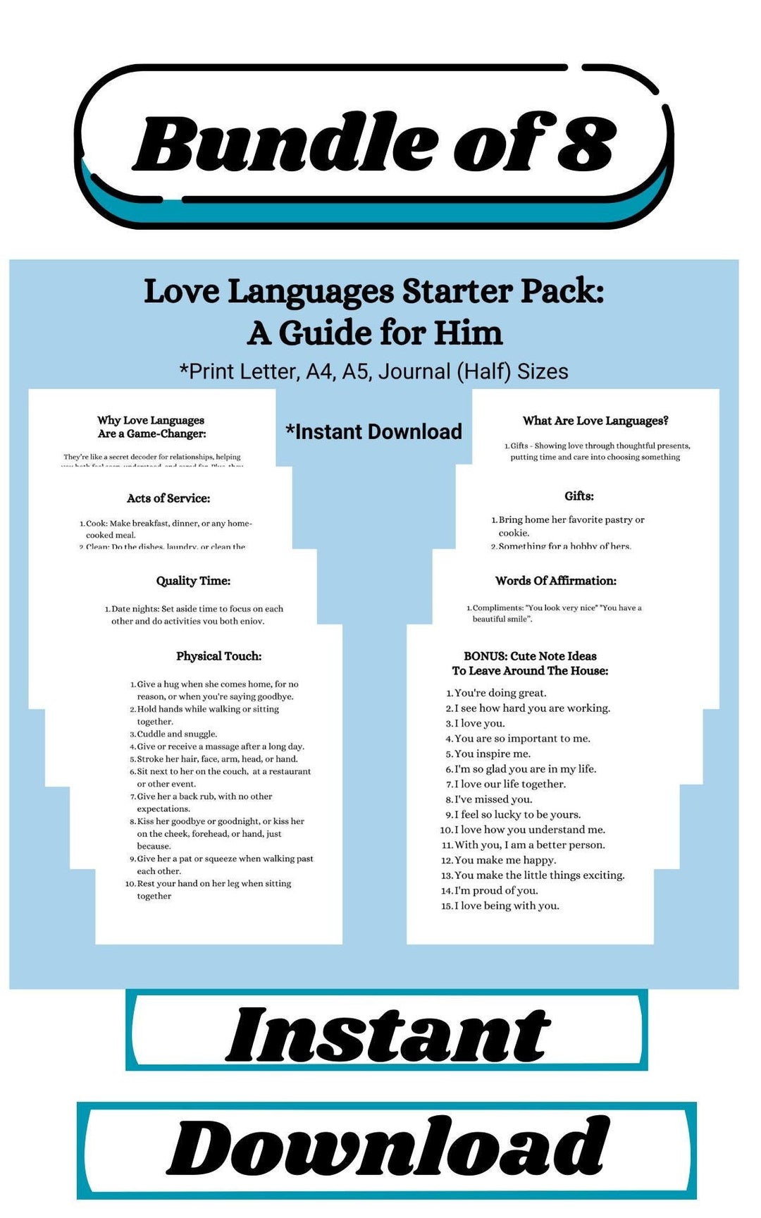 Love Languages Starter Pack: A Guide for Him (or Her) –boyfriends ...