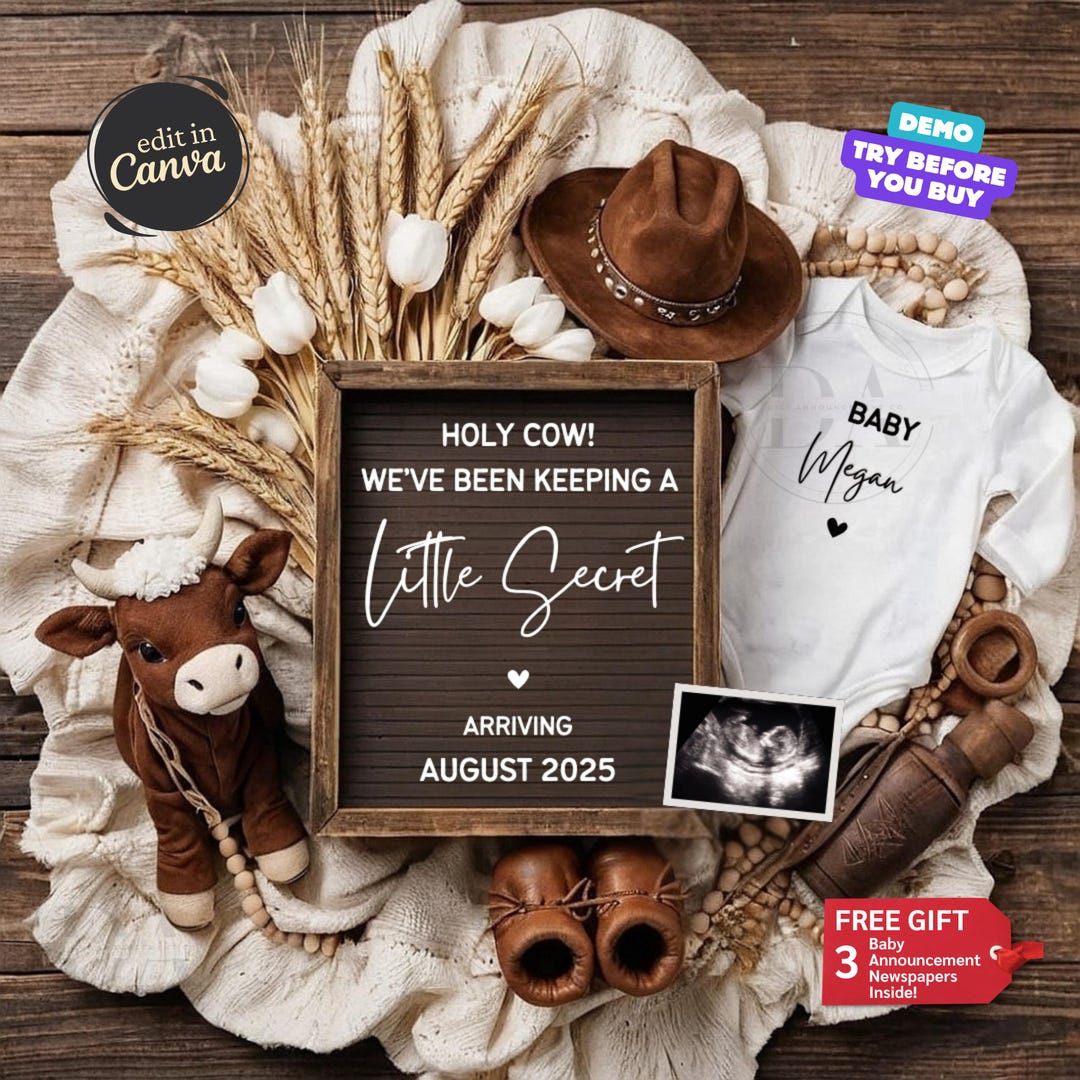 Western Baby Announcement, Cowboy Pregnancy Announcement, Social Media ...