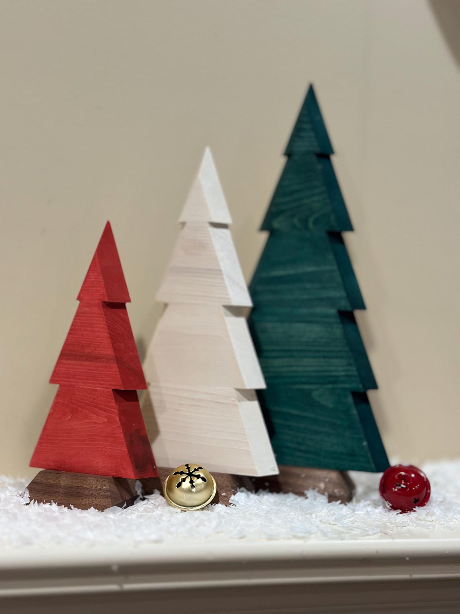 Wooden Christmas Tree Decor Rustic Christmas Decor Wooden Trees