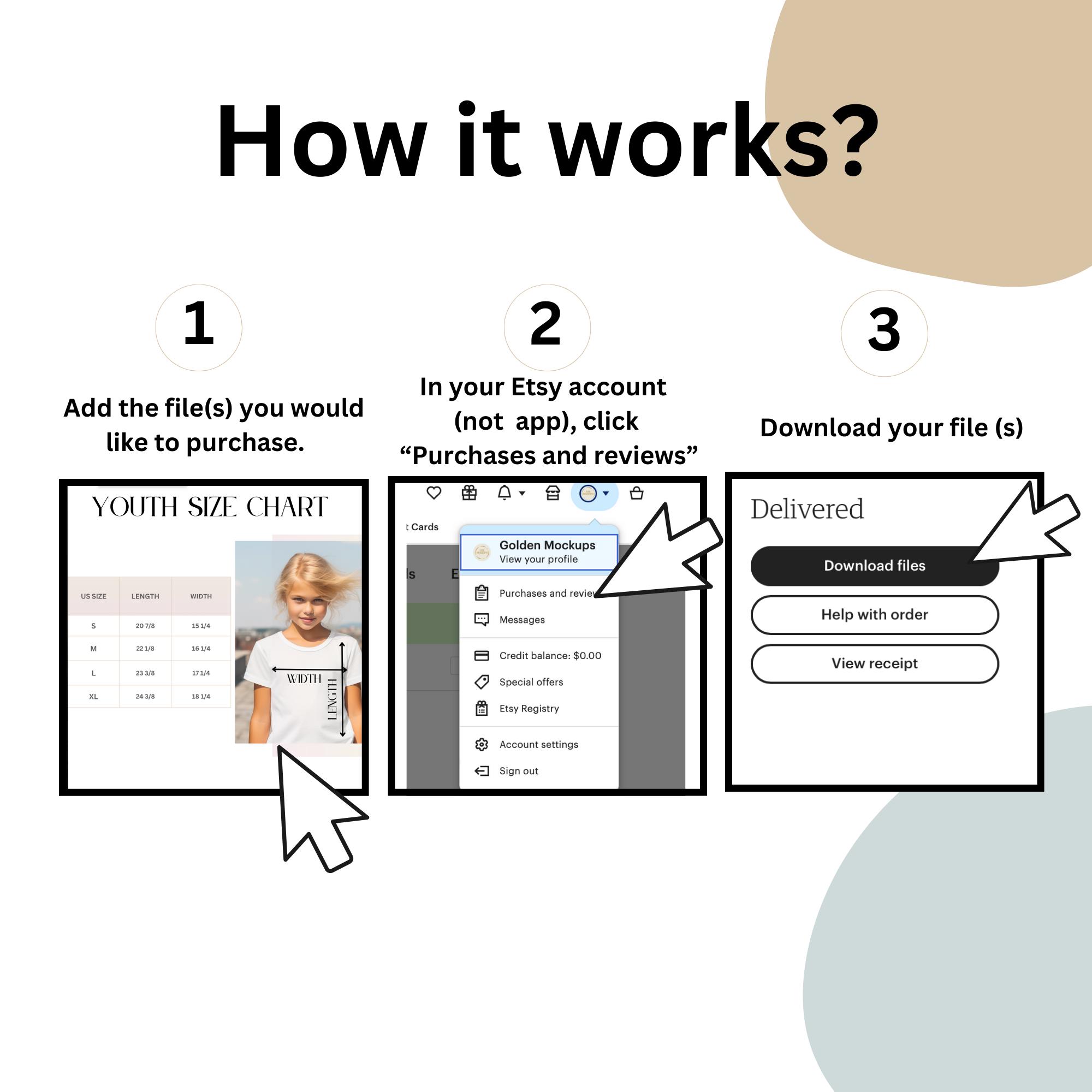 Youth Size Chart Mockup Bundle Youth Size Chart Mockup Youth Size