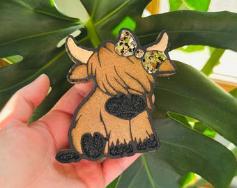 Highland Cow Car Freshie, Animal Car Air Freshener, Farm Freshie, Made to Order, Women's Men's Gifts, Cow Car Freshener