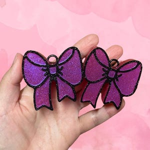 Schleifen Clip 2er Set, Auto Freshie Set (2), Duftstoffe fürs Auto, Lufterfrischer, Rosa Schleifenclip, Schleifenclip, Schleifenclip