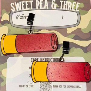 Shotgun Shell Vent Clip Set of 2, Car Freshie Set (2), Car Scents, Air Fresheners, Shotgun Shell Freshie, Men's Women's Vent Clip