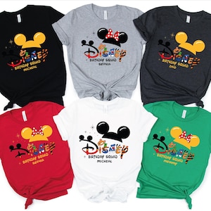 Custom Disney Birthday Shirt, Disney Birthday Squad Shirts, Disney Birthday Girl Shirt,  Disney Family Birthday Squad Shirt