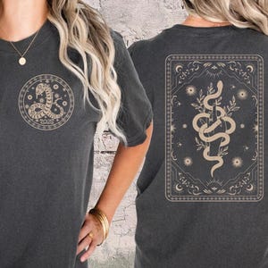 Chinese New Year Snake Two- Sided Shirt, Comfort Colors Snake Shirt, Snake Chinese Graphic Tshirt, Chinese New Year Tee
