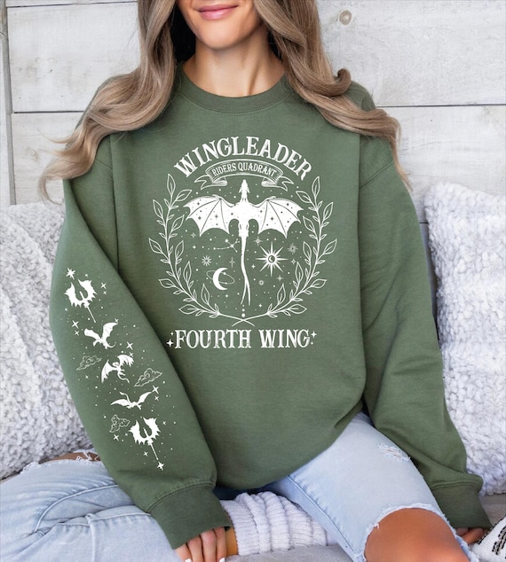 Sleeve Printed Wingleader Riders Quadrant Sweatshirt,fourth Wing