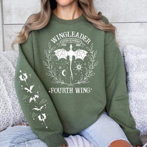 Fourth Wing Sweatshirt, Wingleader Riders Quadrant, Dragon Rider Sweater