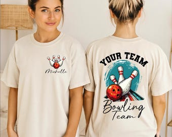 Personalized Bowling Team Name Shirt, Custom Bowling Tee, Bowling Party TShirt