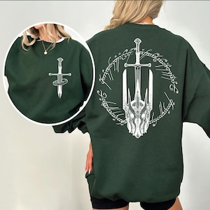 Broken Sword Hoodie, Middle Earth Sweatshirt, Fantasy Bookish Gift, Ranger King