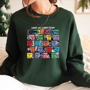 What We Learn From Black History Sweatshirt, Black History Month Hoodie, Black Famous Mans Shirt, Black And Proud Shirt,African American Tee