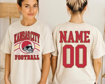 Custom Kansas City Football Shirt, Game Day Tee, Personalized Jersey, Tailgate Top