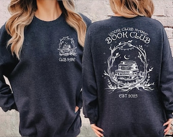 Custom Book Club Sweatshirt, Personalized Reading Club Hoodie