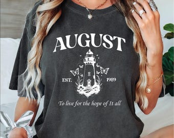 August Comfort Colors Shirt, Inspirational Lighthouse Tee