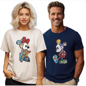 Disney Couples Mickey And Minnie Mouse T-shirt, Mickey And Minnie Matching Tee, Magic Kingdom Family Shirt, Comfort Colors Disney Trip  Tee