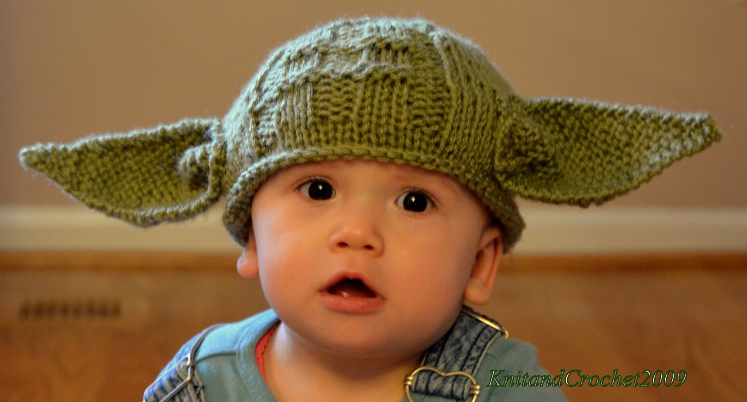 Newborn Yoda Hat All Sizes Star Wars Geeks Hat Yoda Beanie Etsy