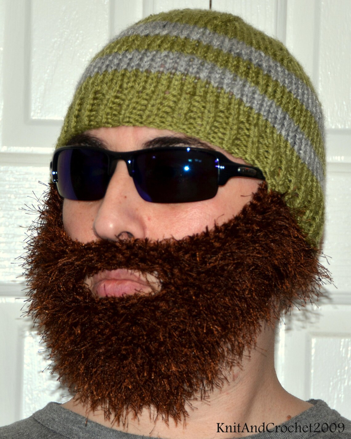 Beard Beanie Knitted Beard Hat Adult Size All Colors Etsy