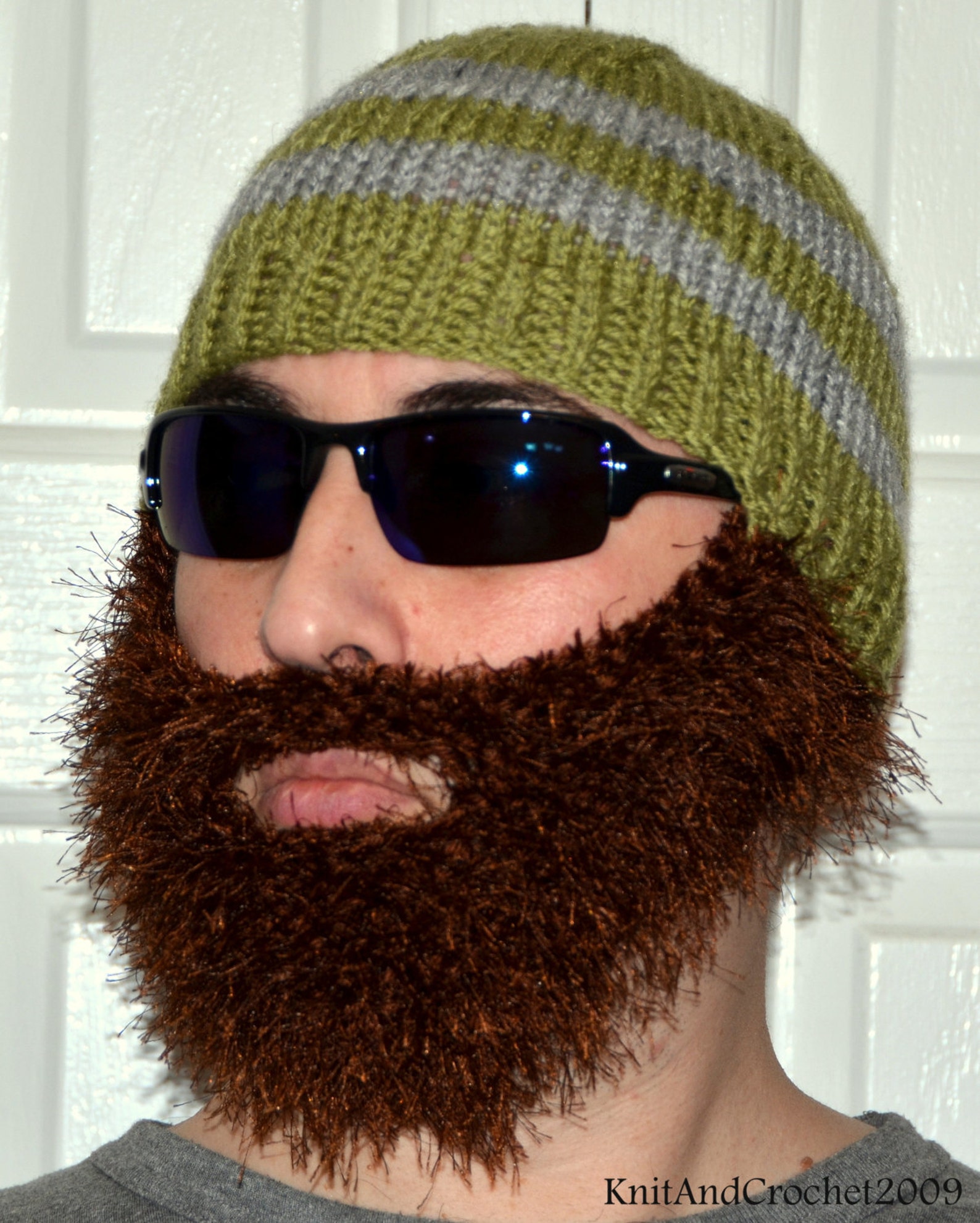 Beard Beanie Knitted Beard Hat Adult Size All Colors Etsy