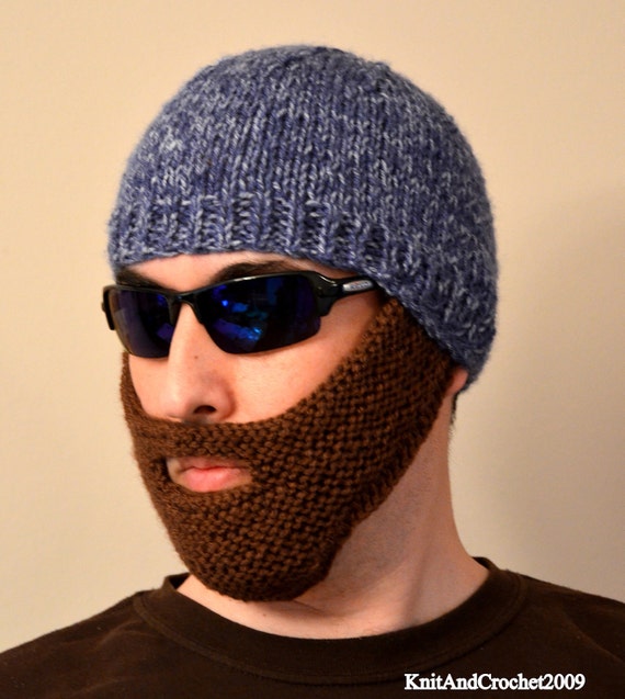 knitted beard hat