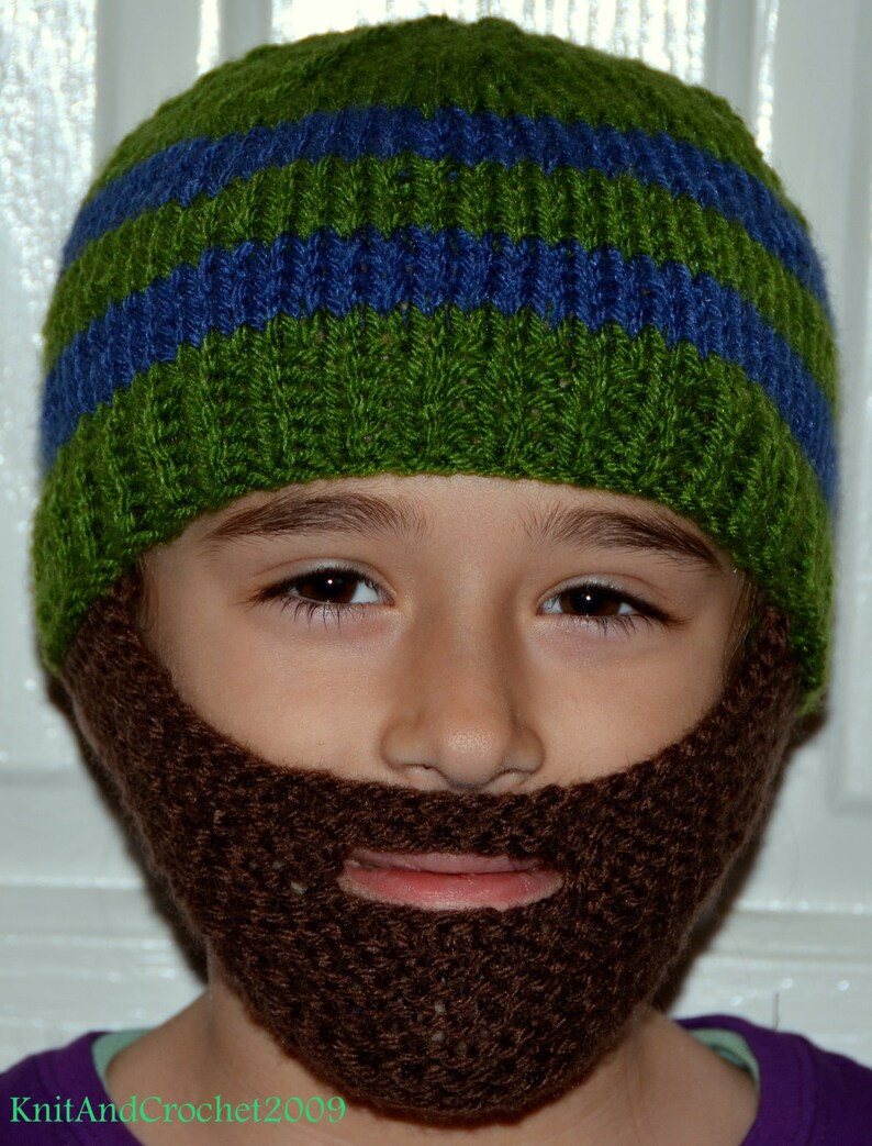 Beard Hat Knitted Beard Hat Beard Beanie Kidsall Sizes Etsy