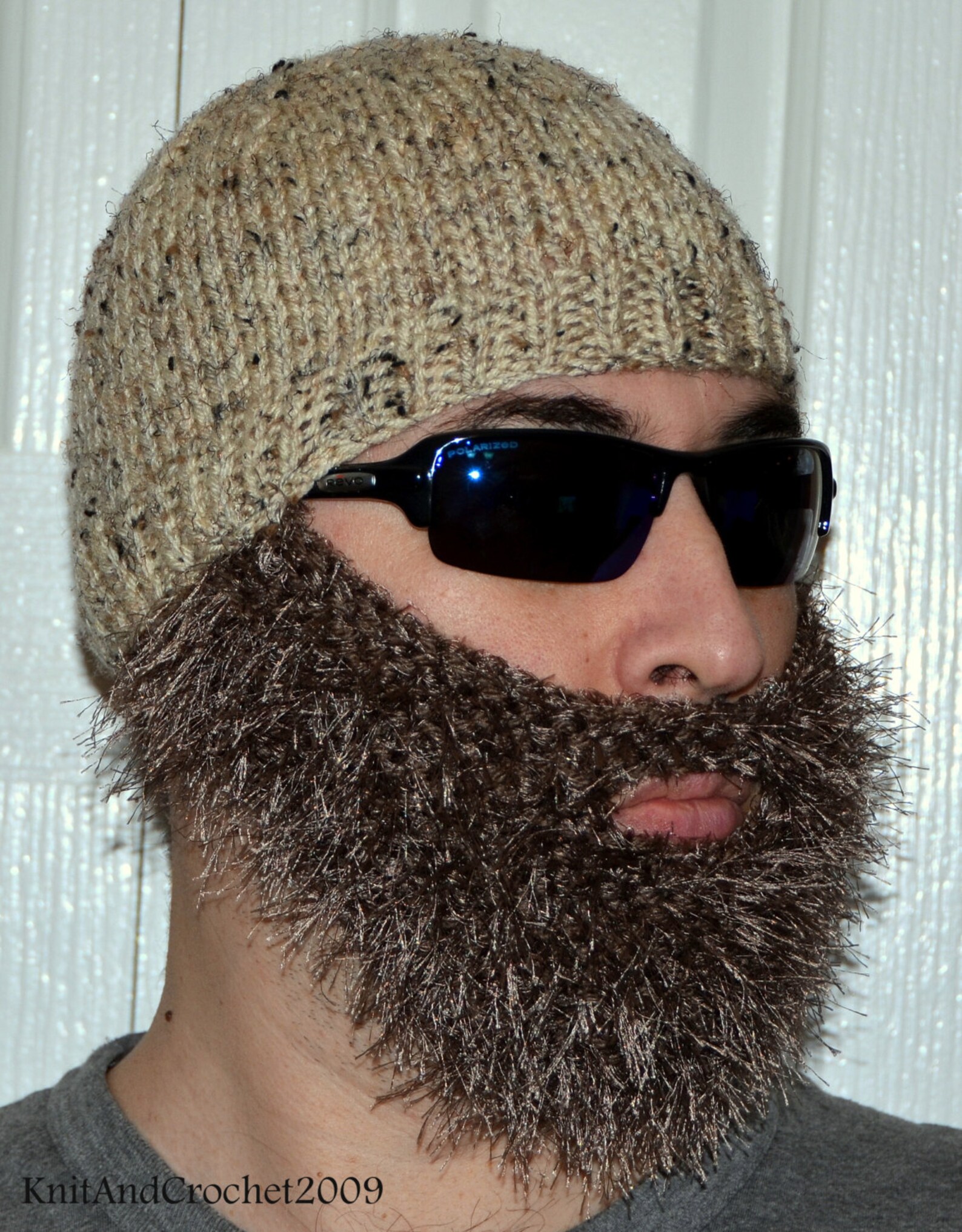 Beard Beanie Knitted Beard Hat Adult Size All Colors Etsy