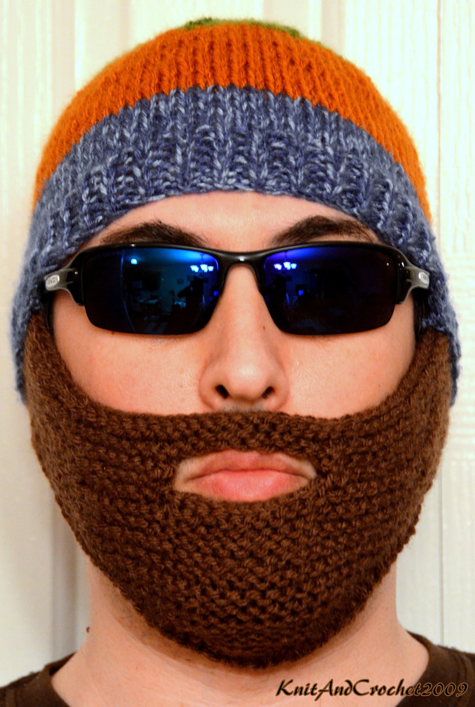 Beard Hat Knitted Beard Beanie Adult Size All Colors Etsy