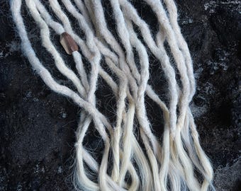 Platinum Blonde Human Hair Dreads: Crochet Dreadlock Extensions
