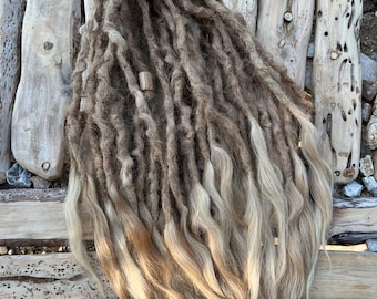 Wheat Blonde Human Hair Dreads: Crochet Dreadlock Extensions, Authentic texture