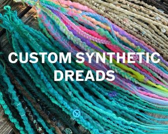 Custom Synthetic Hair Dreads: Single or Double Ended Extensions