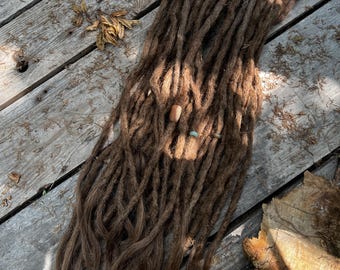 Custom Brown Human Hair Dreads: Crochet Dreadlock Extensions