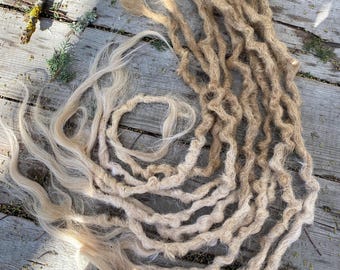 Ombre Ginger Blonde Human Hair Dreads: Crochet Dreadlocks Extensions