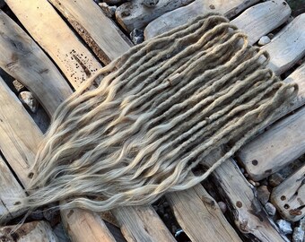 Custom Wheat Blonde Human Hair Dreads: Crochet Dreadlock Extensions