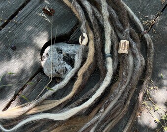 Brown, Multicolor, Human Hair Dreads Extensions, Crochet Dreadlocks, Single Ended Dreads, Authentic texture, Boho