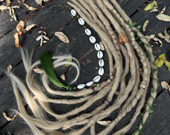 Honey Blonde Human Hair Dreads Crochet Dreadlock Extensions, Smooth texture, Custom locks