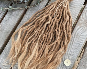 Light Ginger Human Hair Dreads: Crochet Dreadlock Extensions