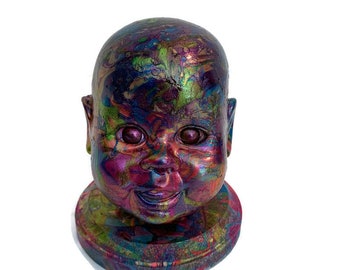 Vintage Doll Head Paperweight